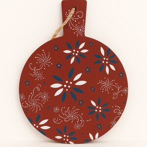 Temp-tations Bamboo Wood Serving Paddles – Red Floral Set of 2